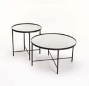 Alternative view of Hali 51cm Mirrored Side Table & Nested Coffee Table Set