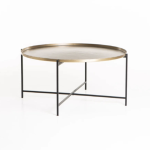 Antique Brass Kai 90cm Circular Coffee Table
