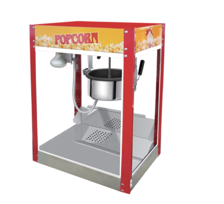 Popcorn Machine 8oz POP6E-R Red & Silver